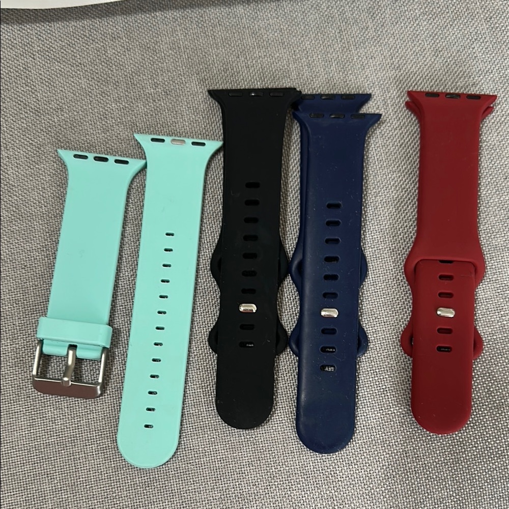 Apple Smartwatch Bands - Black, Blue, Red, Teal